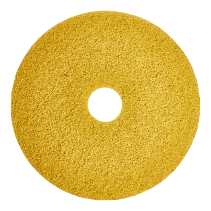 Gul diamantrondell 1500 grit för polering av golv med singelskurmaskin